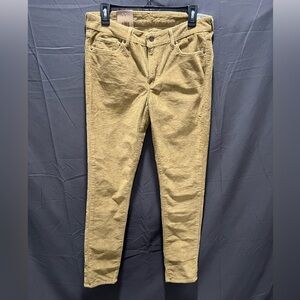 NWT Levi's 711 Jeans 29x30 Women’s Skinny Corduroy Stretch - Tan Brown